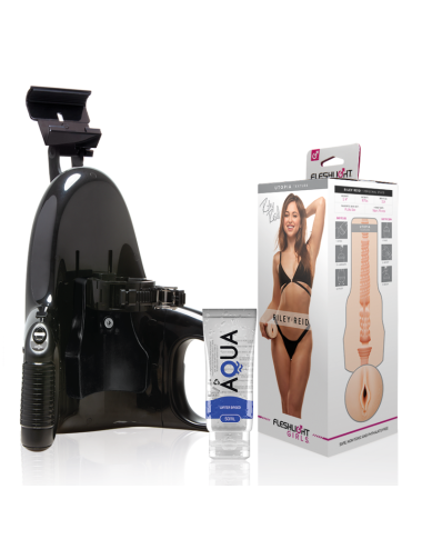FLESHLIGHT - VAGINA RILEY REID UTOPIA + LANÇAMENTO UNIVERSAL + LUBRIFICANTE AQUA QUALITY 50 ML