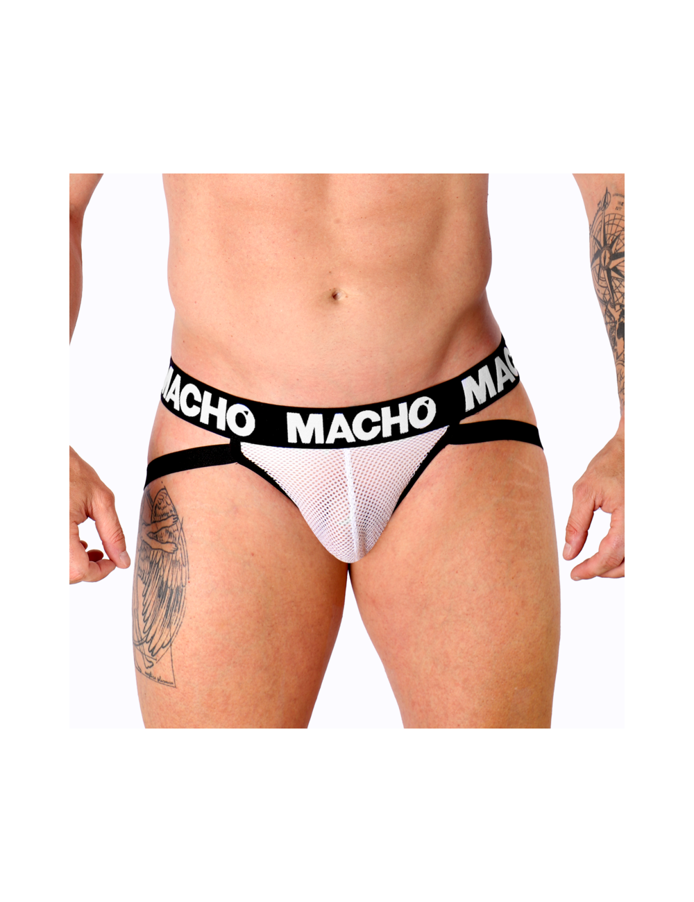 MACHO - MX26X1 JOCK GRID BRANCO XL MACHO - MX26X1 JOCK GRID BRANCO XL