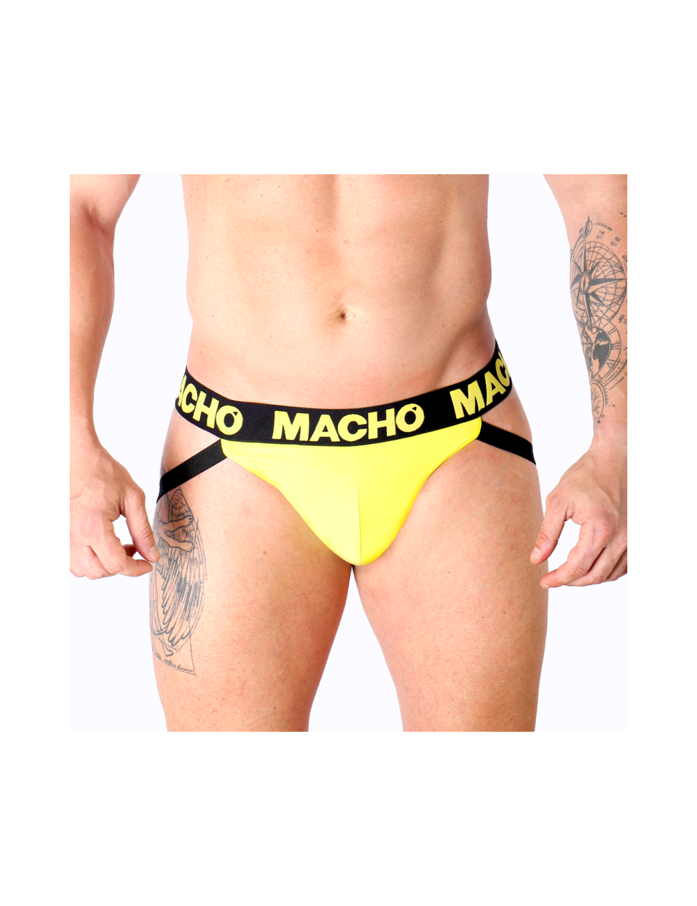 MACHO - MX25A JOCK LYCRA AMARELO L MACHO - MX25A JOCK LYCRA AMARELO L