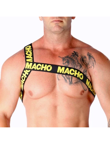 MACHO - ARNÊS ROMANO AMARELO S/M