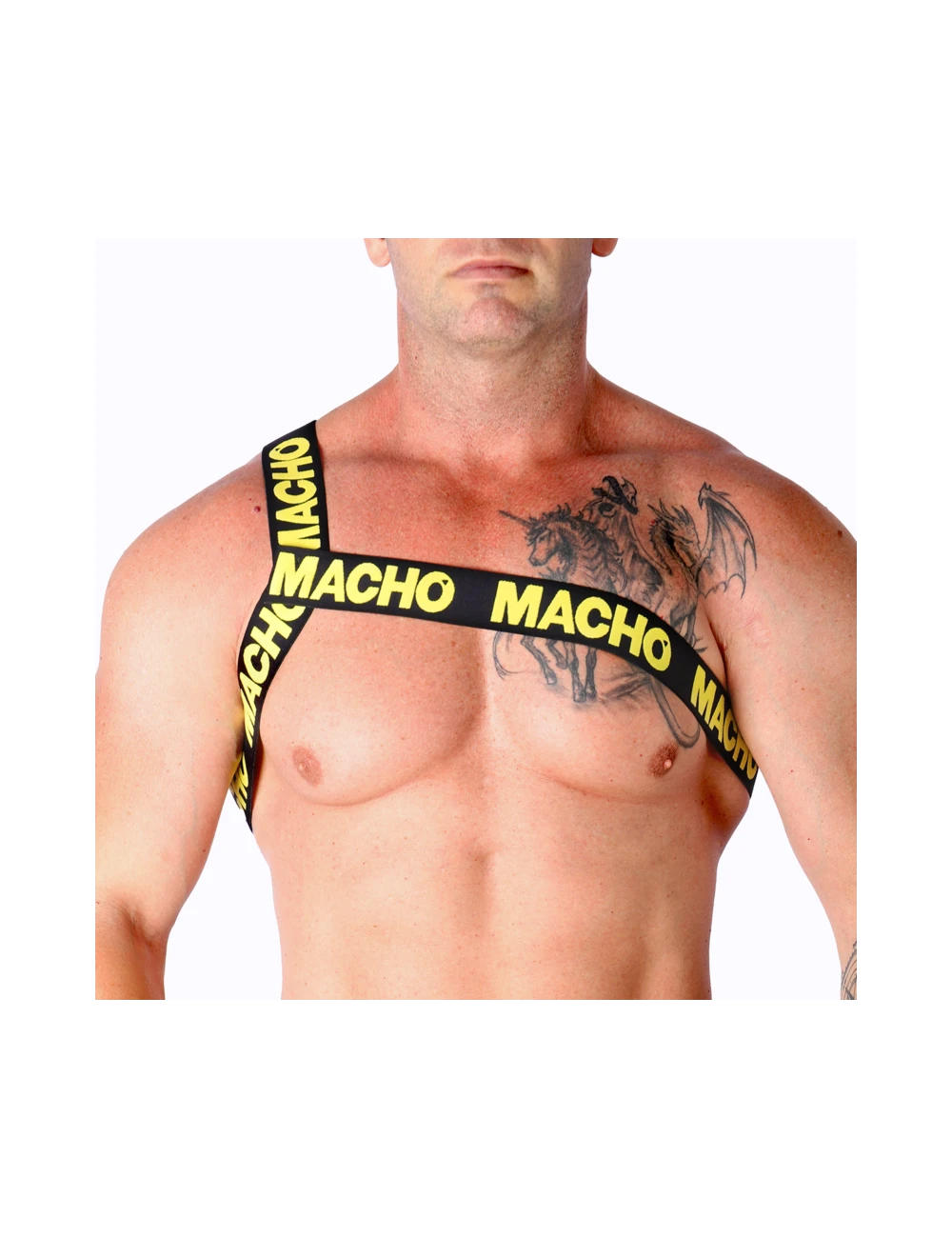 MACHO - ARNÊS ROMANO AMARELO S/M MACHO - ARNÊS ROMANO AMARELO S/M