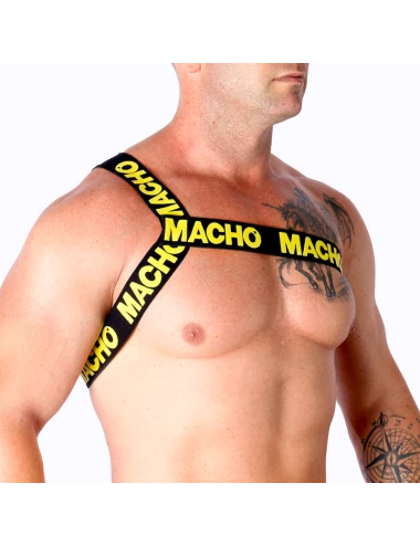 MACHO - ARNÊS ROMANO AMARELO S/M