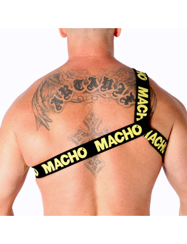 MACHO - ARNÊS ROMANO AMARELO S/M
