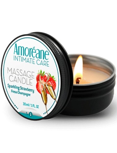AMOREANE - VELA DE MASSAGEM MORANGO CHAMPAGNE 30 ML