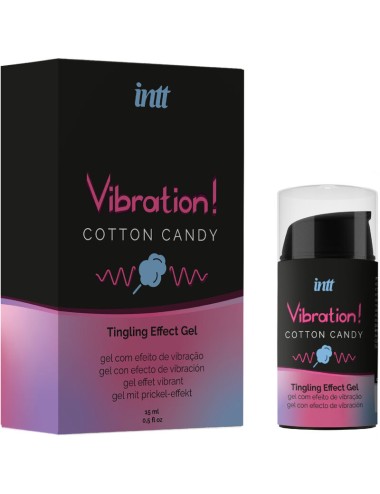 INTT - GEL EFEITO VIBRATÓRIO UNISSEXO ALGODÃO DOCE 15 ML
