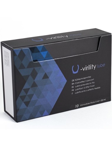 500 COSMETICS - U-VIRILITY LUBE LUBRIFICANTE EFEITO FRIO 10 X 5 ML