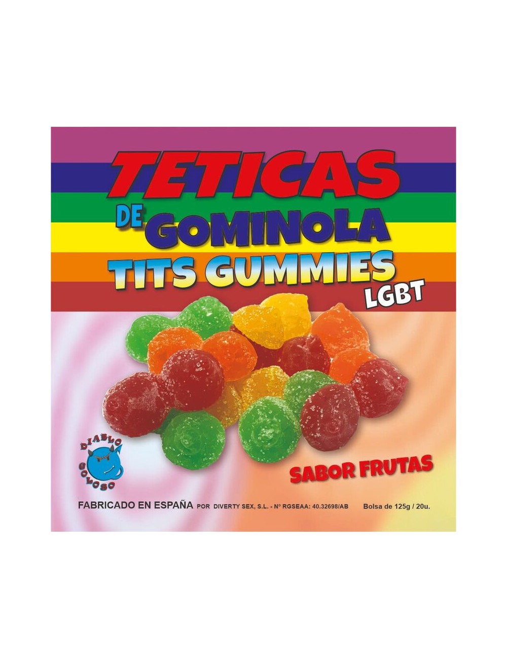 DIABLO GOLOSO - GOMAS DE AÚCAR SORTIDO TEETICS LGTB DIABLO GOLOSO - GOMAS DE AÚCAR SORTIDO TEETICS LGTB