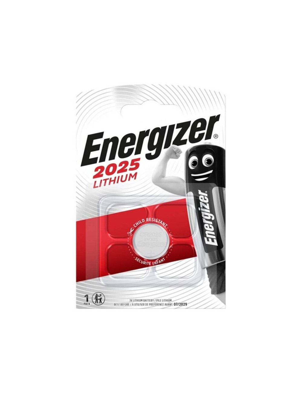 ENERGIZER - BATERIA BOTO DE LÍTIO CR2025 3V 1 UNIDADE ENERGIZER - BATERIA BOTO DE LÍTIO CR2025 3V 1 UNIDADE