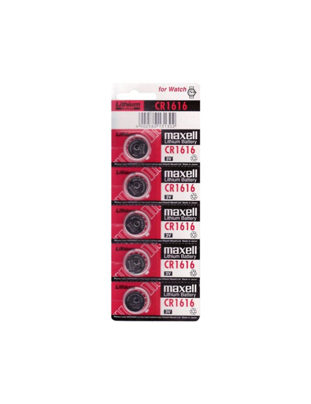 MAXELL - BATERIALITIO CR1616 3V 5UDS MAXELL - BATERIALITIO CR1616 3V 5UDS