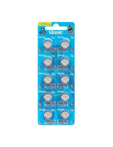 VINNIC - BATERIA BOTÃO ALCALINA AG13 L1154F LR44 BLISTER*10