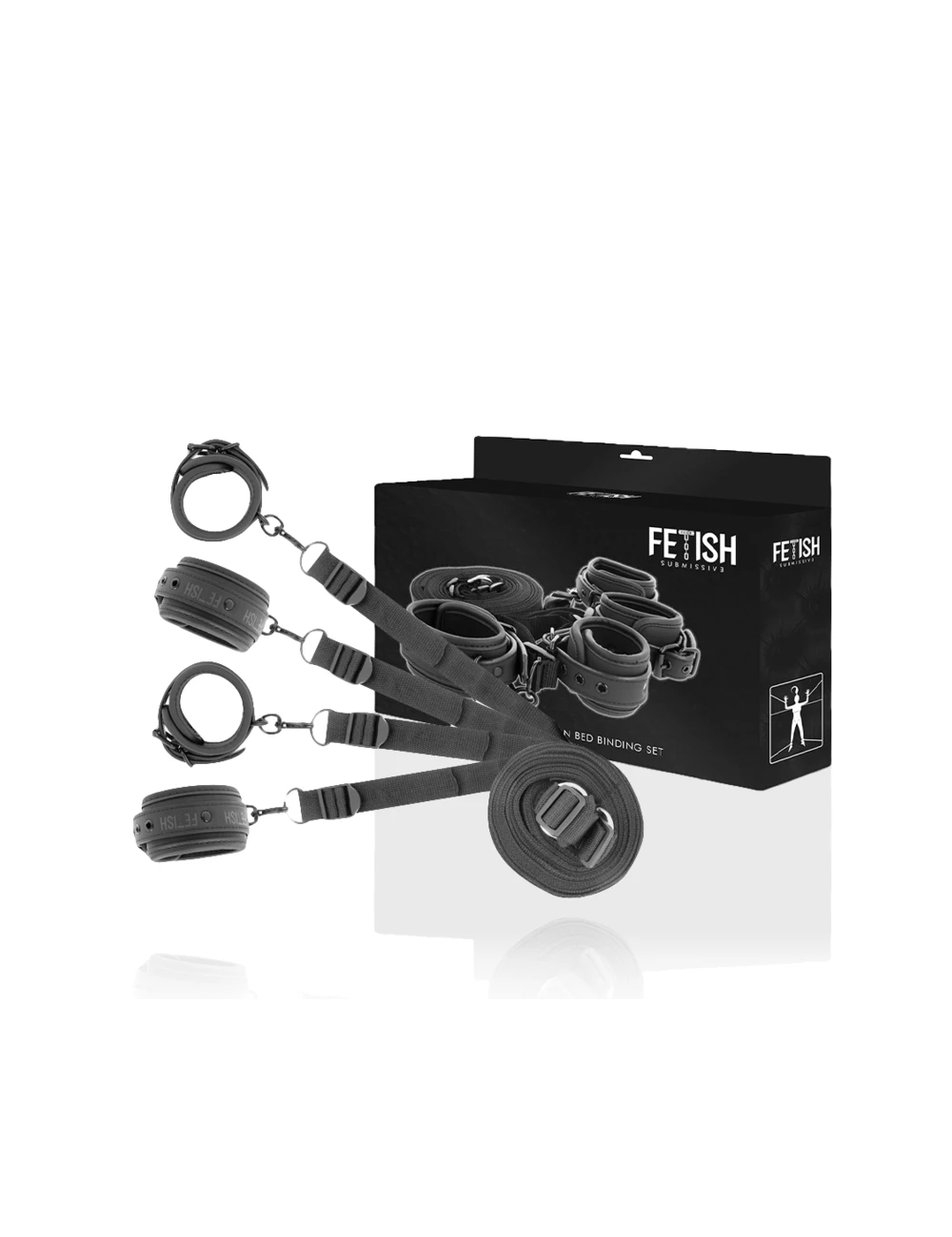 FETISH SUBMISSIVE - CONJUNTO DE ALGEMAS E GRAVATAS COM FORRO DE NOPRENE