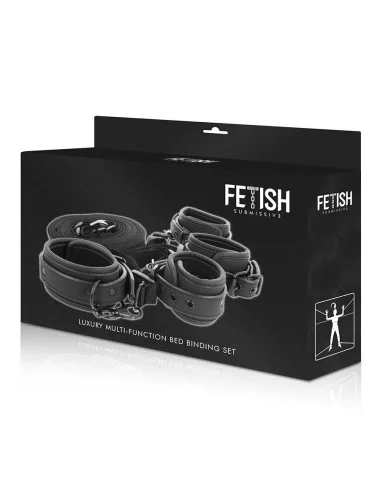 FETISH SUBMISSIVE - CONJUNTO DE ALGEMAS E GRAVATAS COM FORRO DE NOPRENE