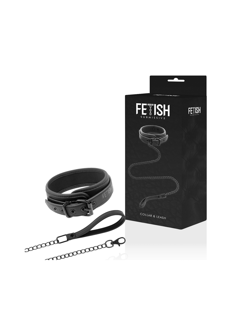 FETISH SUBMISSIVE - COLAR DE CORRENTE COM FORRO DE NOPRENE FETISH SUBMISSIVE - COLAR DE CORRENTE COM FORRO DE NOPRENE