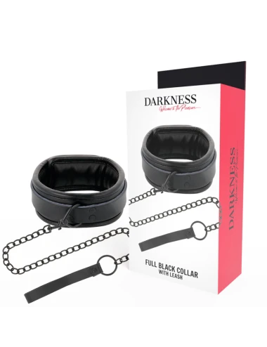 DARKNESS - COLAR PRETO COM CORRENTE