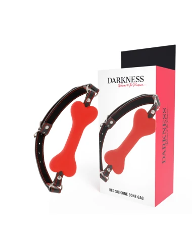 DARKNESS - MORDAÇA DE SILICONE DE OSSO VERMELHO