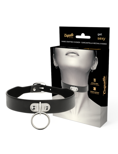 COQUETTE CHIC DESIRE - COLAR DE COURO VEGANO ACESSÓRIO FETISH MULHER
