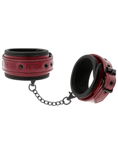 FETISH SUBMISSIVE DARK ROOM - ALGEMAS DE TORNOZELO DE COURO VEGANO COM FORRO DE NEOPRENE