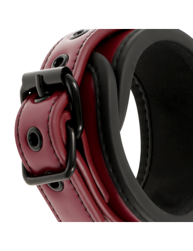 FETISH SUBMISSIVE DARK ROOM - ALGEMAS DE TORNOZELO DE COURO VEGANO COM FORRO DE NEOPRENE