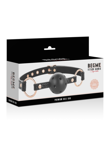 BEGME - BLACK EDITION BOLA GAG VEGAN COURO