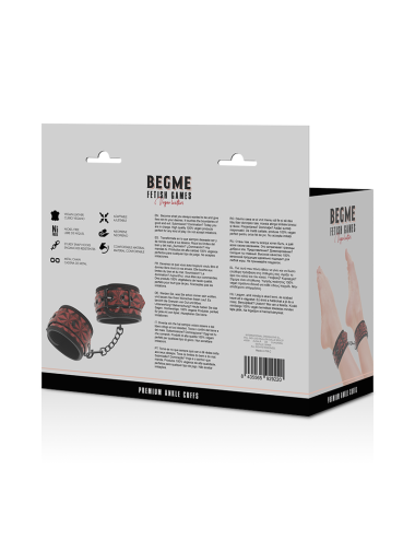 BEGME - PUNHOS DE TORNOZELO PREMIUM RED EDITION COM FORRO DE NEOPRENE