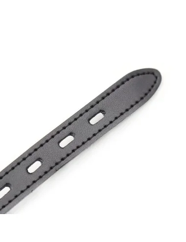 OHMAMA FETISH - GAG DE BOLA DE SILICONE COM CINTO DE COURO (CADEADO INCLUÍDO)