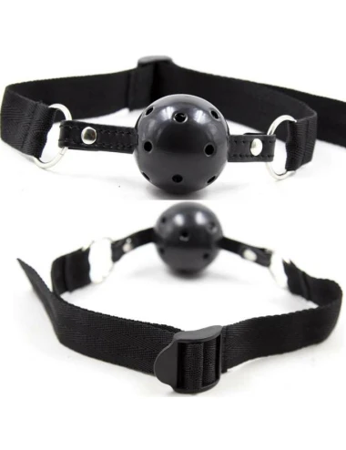 MORDAÇA BOLA RESPIRÁVEL FETICHE PRETO OHMAMA