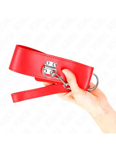 KINK - COLAR COM CINTO 65 CM COM ALÇA LARGA VERMELHA AJUSTÁVEL 33,5-41 CM X 5 CM