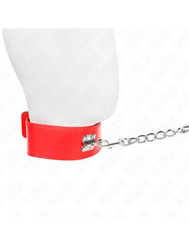 KINK - COLAR COM CINTO 65 CM COM ALÇA LARGA VERMELHA AJUSTÁVEL 33,5-41 CM X 5 CM