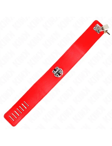 KINK - COLAR COM CINTO 65 CM COM ALÇA LARGA VERMELHA AJUSTÁVEL 33,5-41 CM X 5 CM