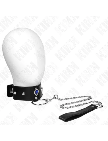KINK - COLAR 65 CM COM ALÇA COM DIAMANTES AZUIS AJUSTÁVEL 36-43 CM X 5 CM