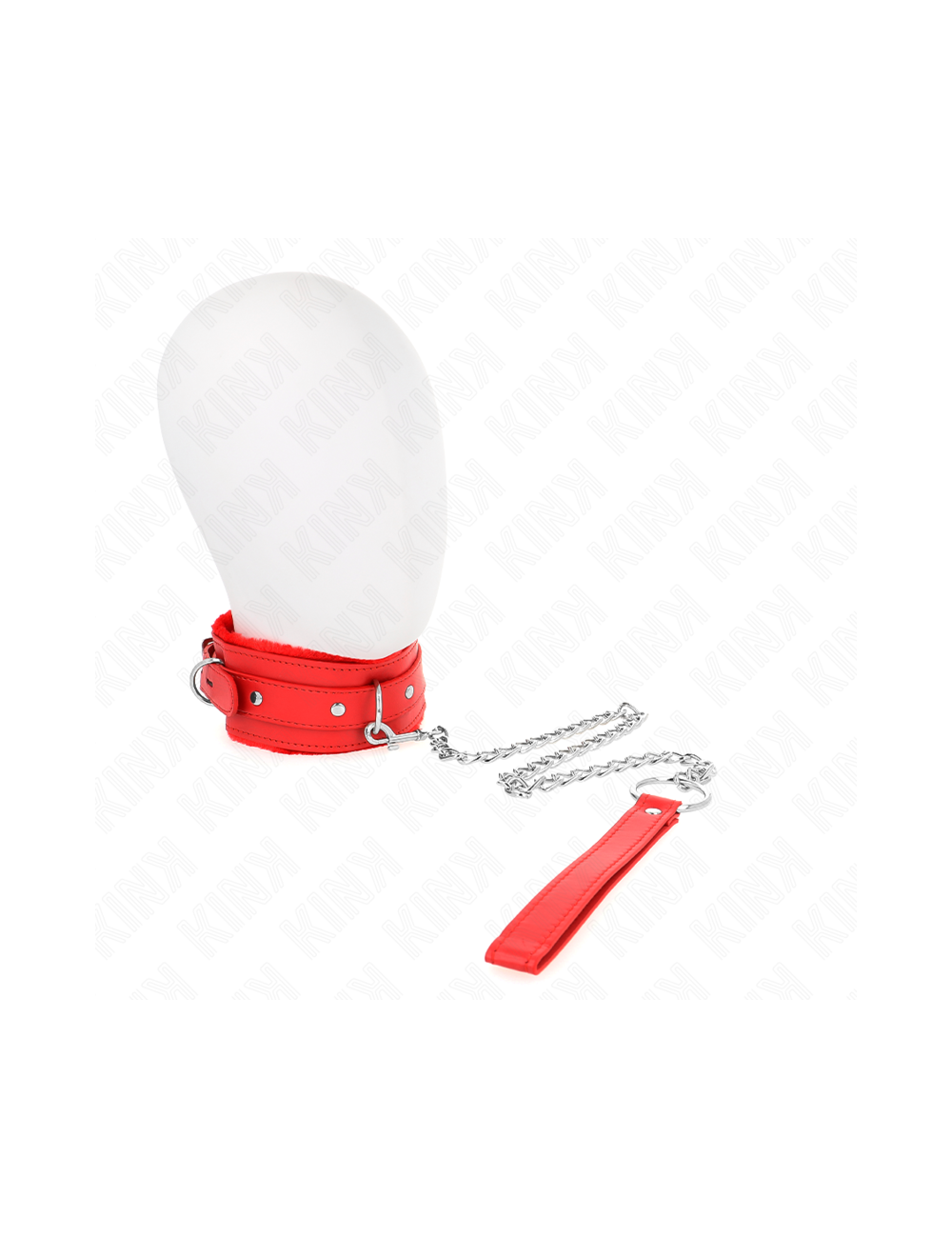 KINK - COLAR COM TRELA 65 CM COM RESTRIÇÕES VERMELHO 36-42 CM X 5