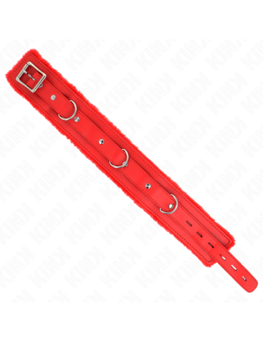 KINK - COLAR COM TRELA 65 CM COM RESTRIÇÕES VERMELHO 36-42 CM X 5,5 CM
