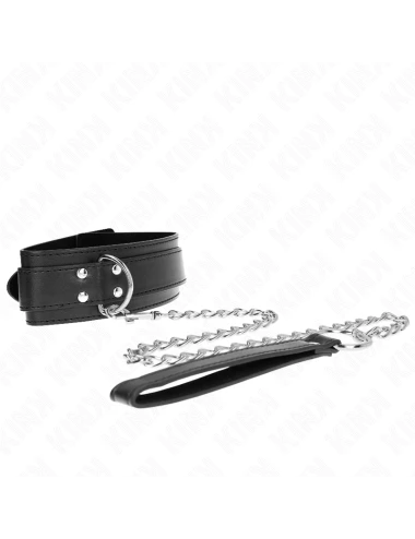 KINK - COLAR COM ALÇA 65 CM FIVELAS PRATA AJUSTÁVEIS 33-46 CM X 5