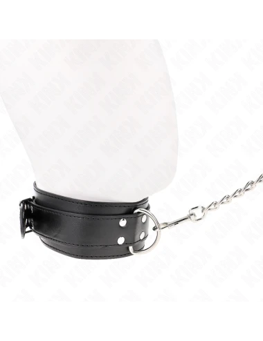 KINK - COLAR COM ALÇA 65 CM FIVELAS PRATA AJUSTÁVEIS 33-46 CM X 5