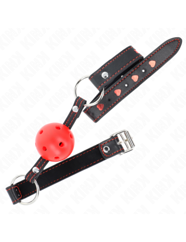 KINK - MORDAÇA DE BOLA VERMELHA OCA DURO MODELO 2 65 x 2