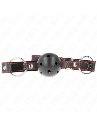KINK - MORDAÇA DE BOLA PRETA OCA DURO MODELO 2 65 x 2