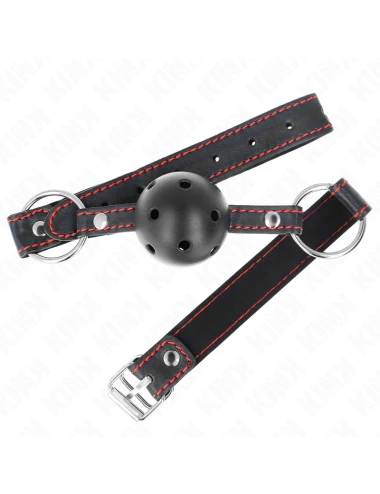 KINK - MORDAÇA DE BOLA PRETA OCA DURO MODELO 2 65 x 2