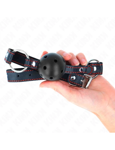 KINK - MORDAÇA DE BOLA PRETA OCA DURO MODELO 2 65 x 2