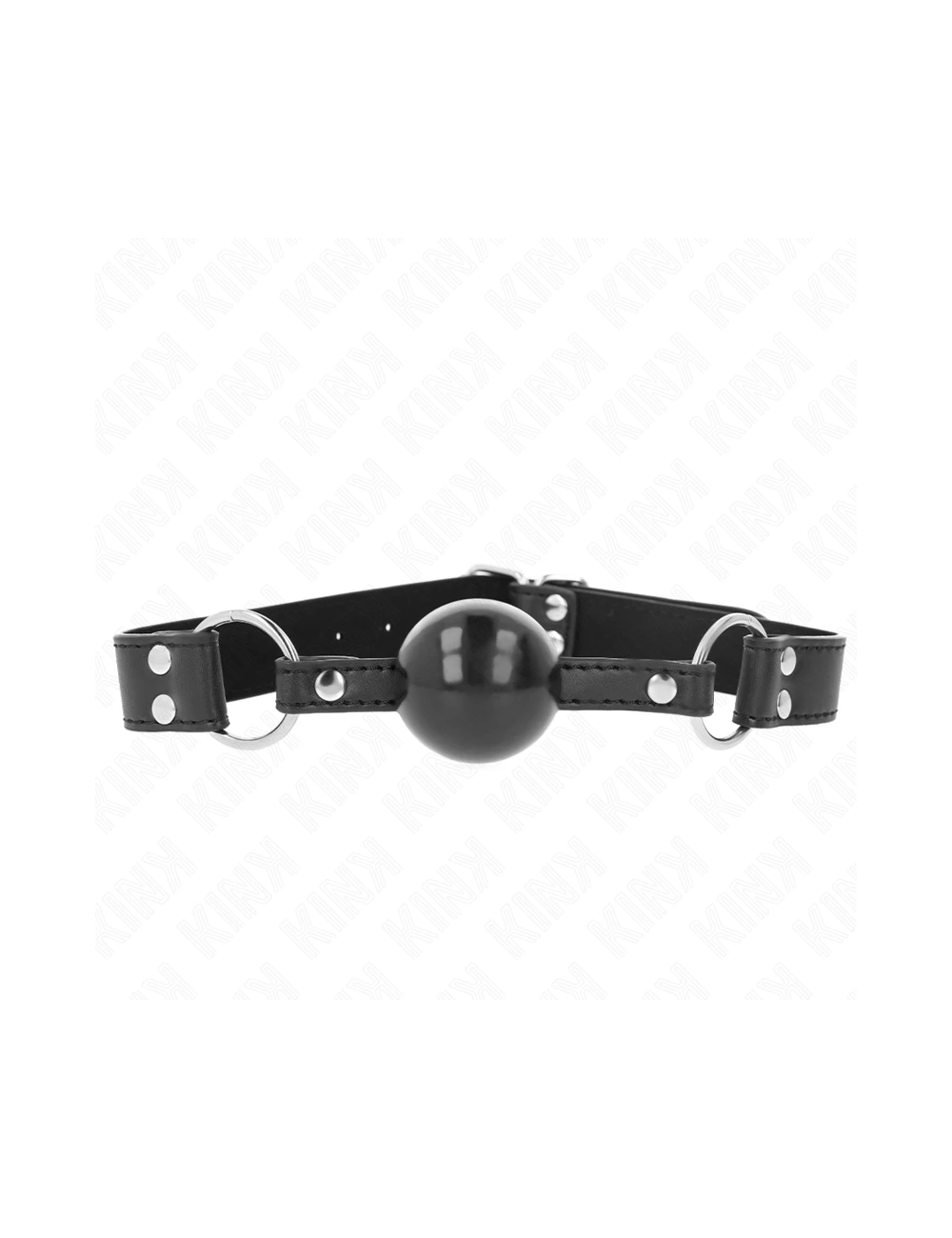 KINK - BOLA MACIA E SÓLIDA MORDAÇA DE 4 CM COM ALÇA DE COURO 62 x 2