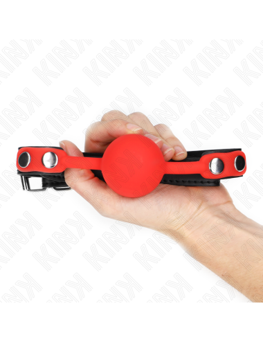 KINK - BOLA SILICONE VERMELHA MORDAÇA 4 CM 60 x 2 CM