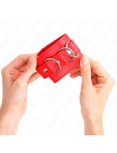 KINK - 3 RETENÇÕES DE PULSO D-RING AJUSTÁVEIS VERMELHO 17