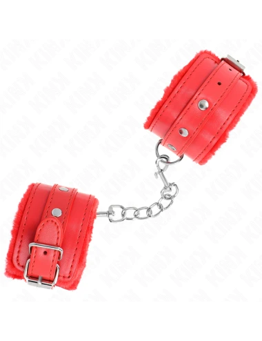 KINK - PULSO PREMIUM FORRO DE PELE VERMELHO COM CINTO VERMELHO AJUSTÁVEL 17-29 CM X 6 CM