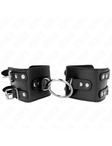 KINK - PUNHOS FIXOS COM ANEL E PRETOS AJUSTÁVEIS PRETOS 17-22 CM X 6