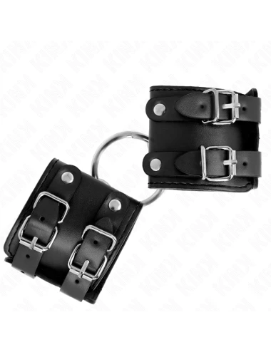 KINK - PUNHOS FIXOS COM ANEL E PRETOS AJUSTÁVEIS PRETOS 17-22 CM X 6