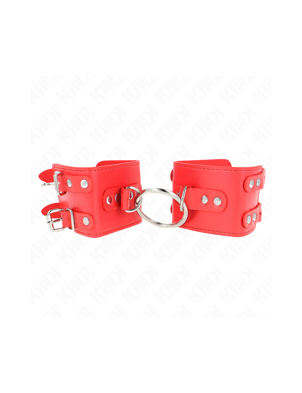 KINK - PULSO FIXO COM ANEL E PREGOS AJUSTÁVEIS VERMELHO 17-22 CM X 6