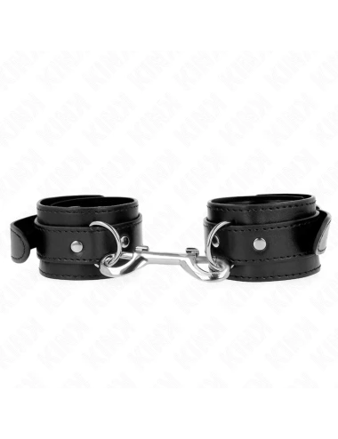 KINK - RETENÇÕES DE PULSO - LINHA DE REBITES ÚNICOS PRETO AJUSTÁVEL 17-28 CM X 5 CM