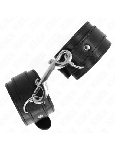 KINK - RETENÇÕES DE PULSO - LINHA DE REBITES ÚNICOS PRETO AJUSTÁVEL 17-28 CM X 5 CM