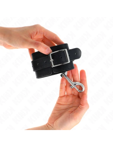 KINK - RETENÇÕES DE PULSO - LINHA DE REBITES ÚNICOS PRETO AJUSTÁVEL 17-28 CM X 5 CM