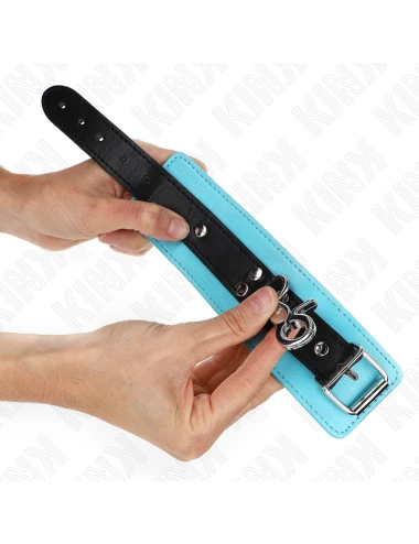 KINK - RETENÇÕES DE PULSO FECHÁVEIS PREMIUM PRETO / AZUL AJUSTÁVEIS 21-28 CM X 5
