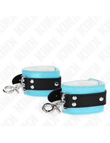 KINK - RETENÇÕES DE PULSO FECHÁVEIS PREMIUM PRETO / AZUL AJUSTÁVEIS 21-28 CM X 5